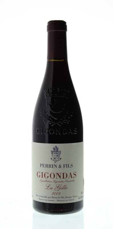 Famille Perrin Gigondas La Gille 2008 Front Bottle Shot