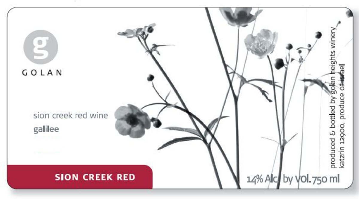Golan Heights Sion Creek Red (OU Kosher) 2009 Front Label