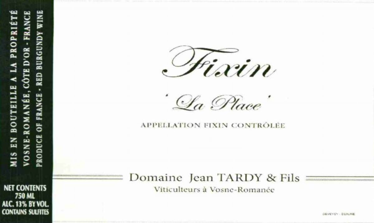Jean Tardy Fixin La Place 2007 Front Label