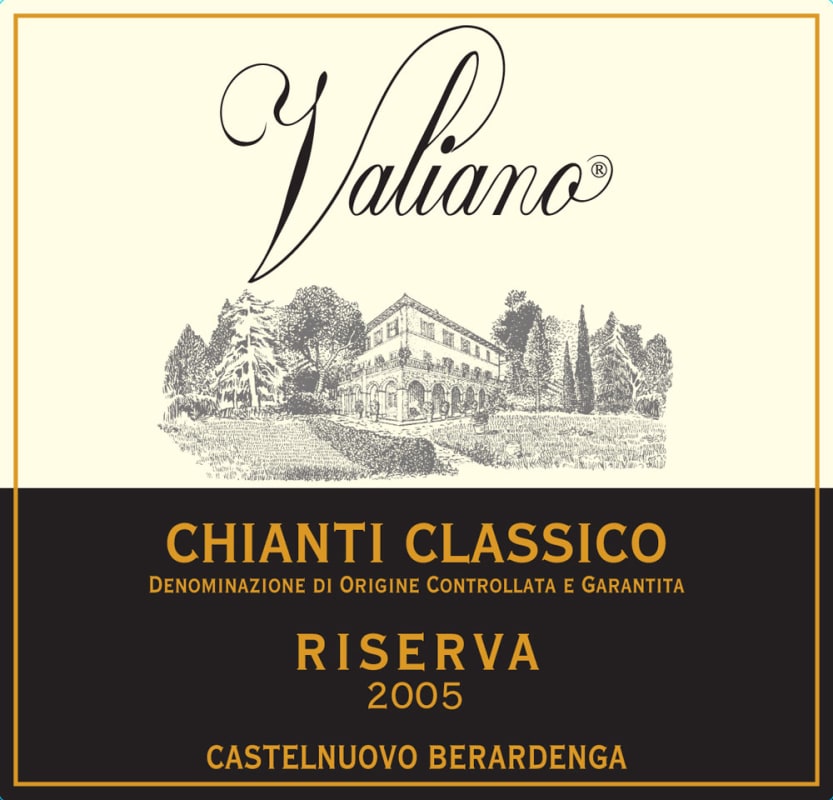 Valiano Chianti Classico Riserva 2005 Front Label