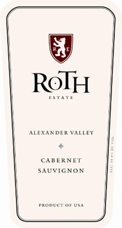 Roth Estate Alexander Valley Cabernet Sauvignon 2008 Front Label