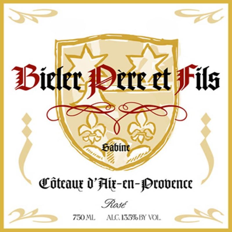 Bieler Pere et Fils Sabine Coteaux d'Aix-en-Provence Rose 2010 Front Label