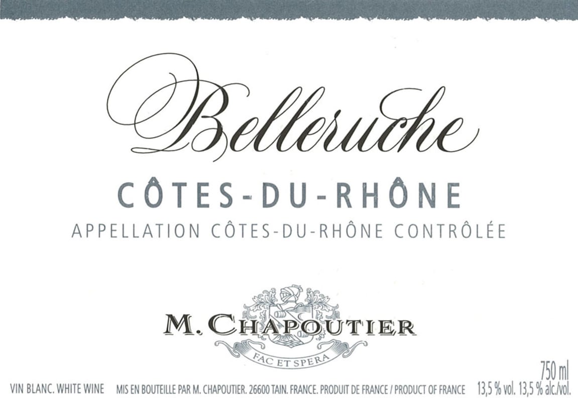 M. Chapoutier Cotes du Rhone Belleruche Blanc 2009 Front Label