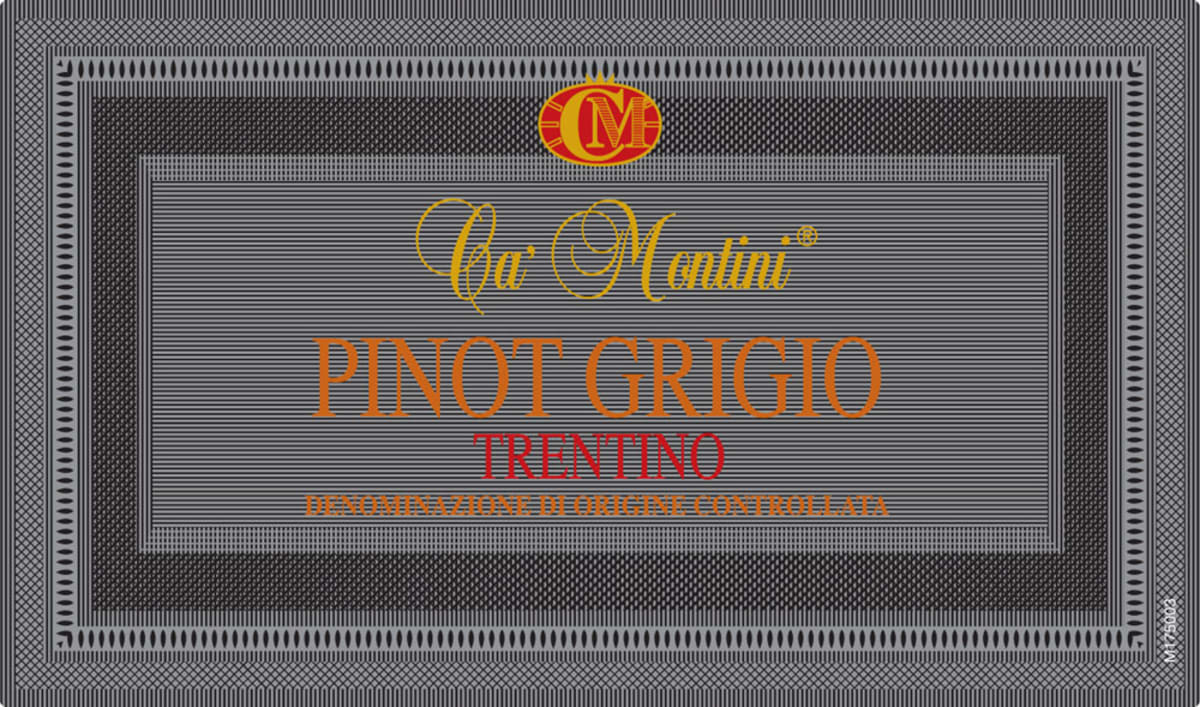 Ca' Montini Trentino Pinot Grigio 2008 Front Label