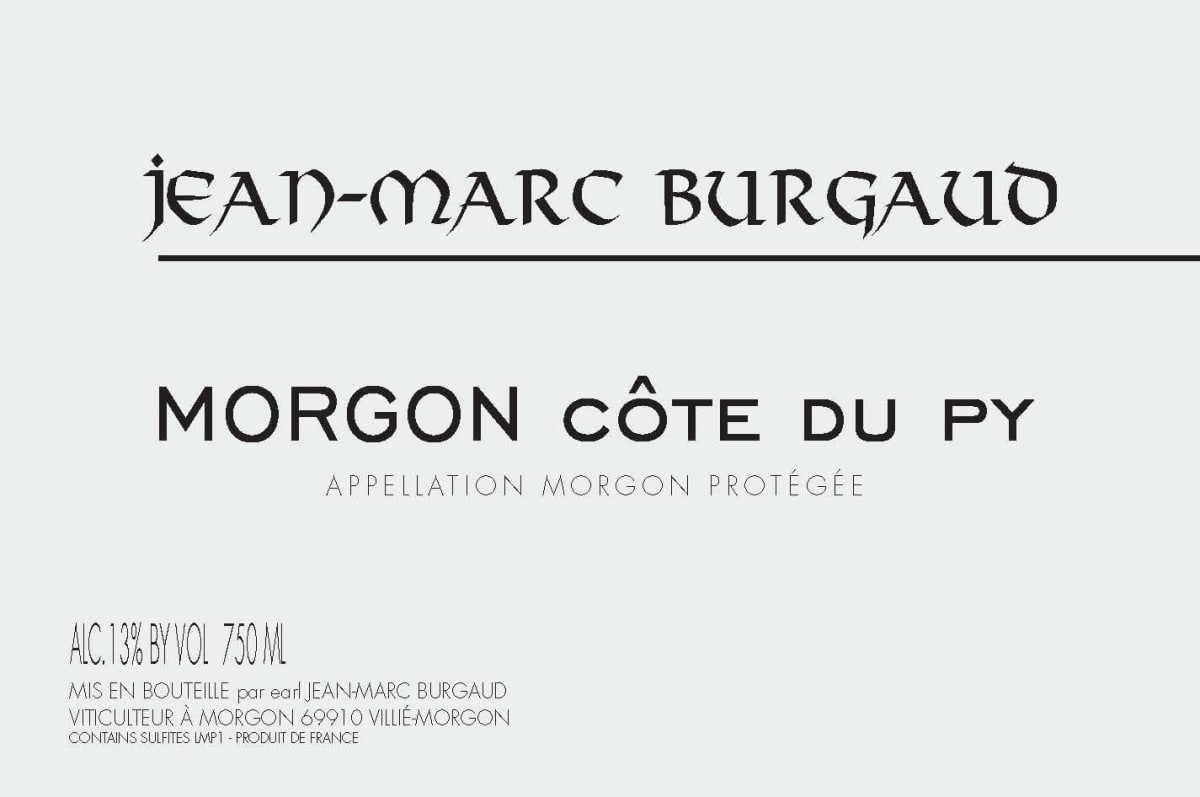 Jean-Marc Burgaud Morgon Cote du Py James 2014 Front Label