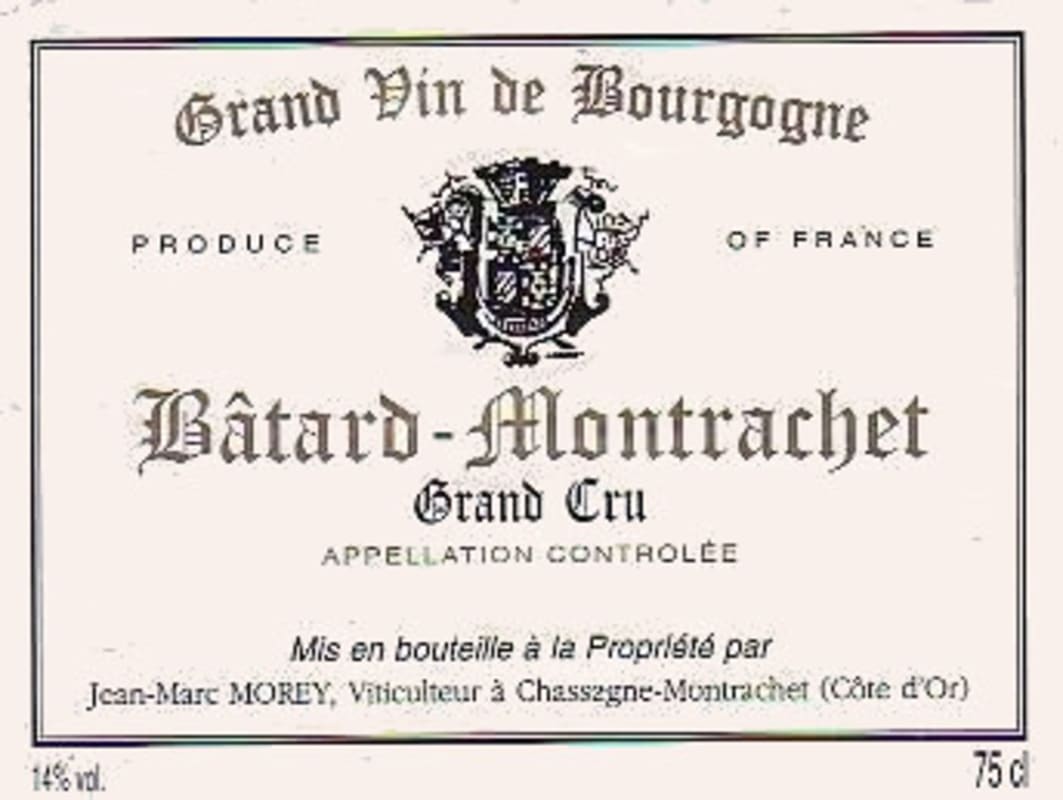 Domaine Jean-Marc Morey Batard-Montrachet Grand Cru 2010 Front Label