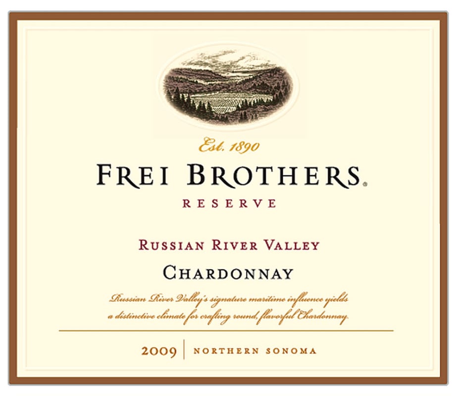 Frei Brothers Reserve Chardonnay 2009 Front Label