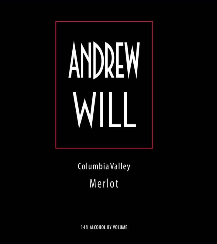 Andrew Will Winery Merlot 2014 Front Label