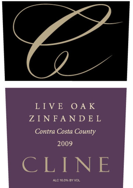 Cline Live Oak Zinfandel 2009 Front Label