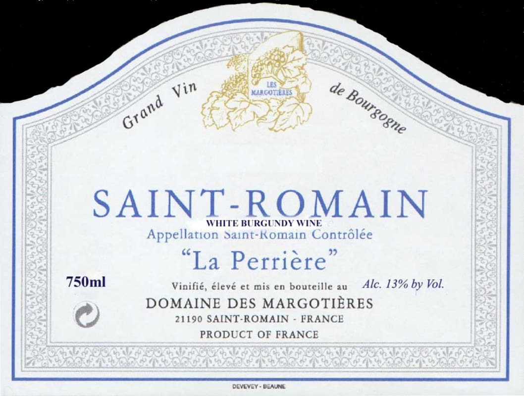 Domaine Jean-Marc Pillot Saint-Romain La Perriere 2012 Front Label