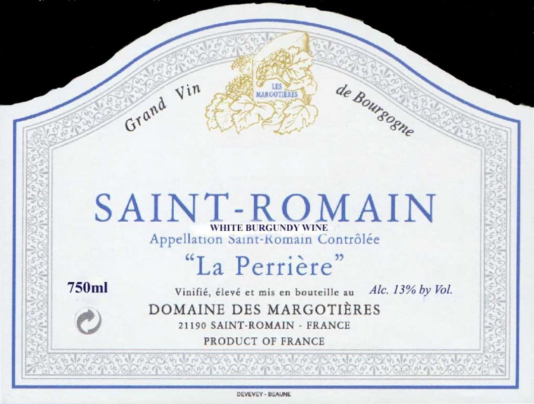 Domaine Jean-Marc Pillot Saint-Romain La Perriere 2013 Front Label