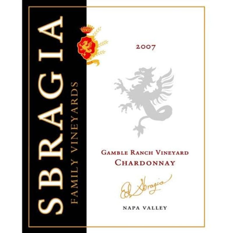 Sbragia Gamble Ranch Chardonnay 2007 Front Label