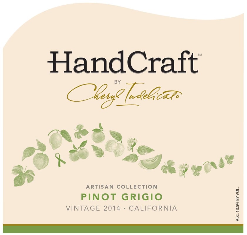 HandCraft Pinot Grigio 2014 Front Label