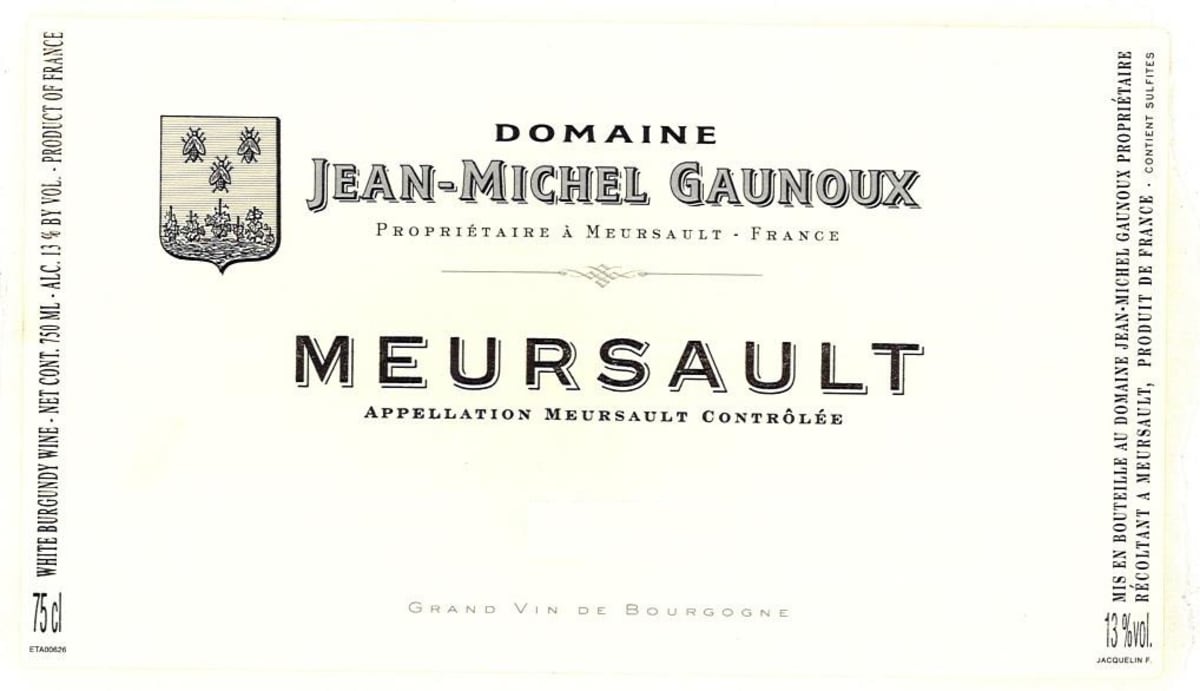 Jean-Michel Gaunoux Meursault 2008 Front Label