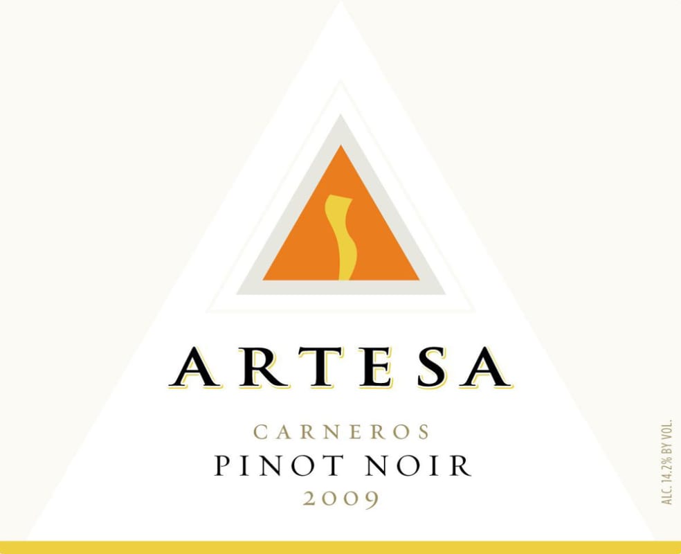 Artesa Carneros Pinot Noir 2009 Front Label