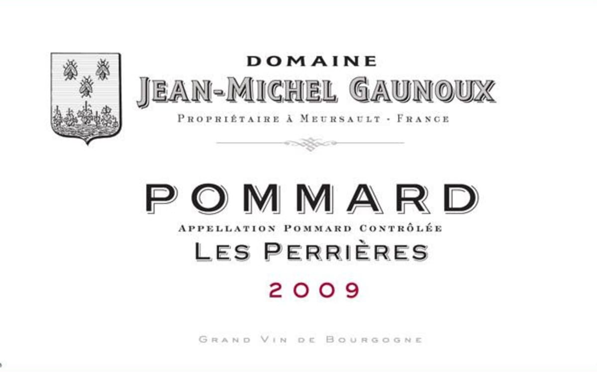 Jean-Michel Gaunoux Pommard Les Perrieres 2009 Front Label
