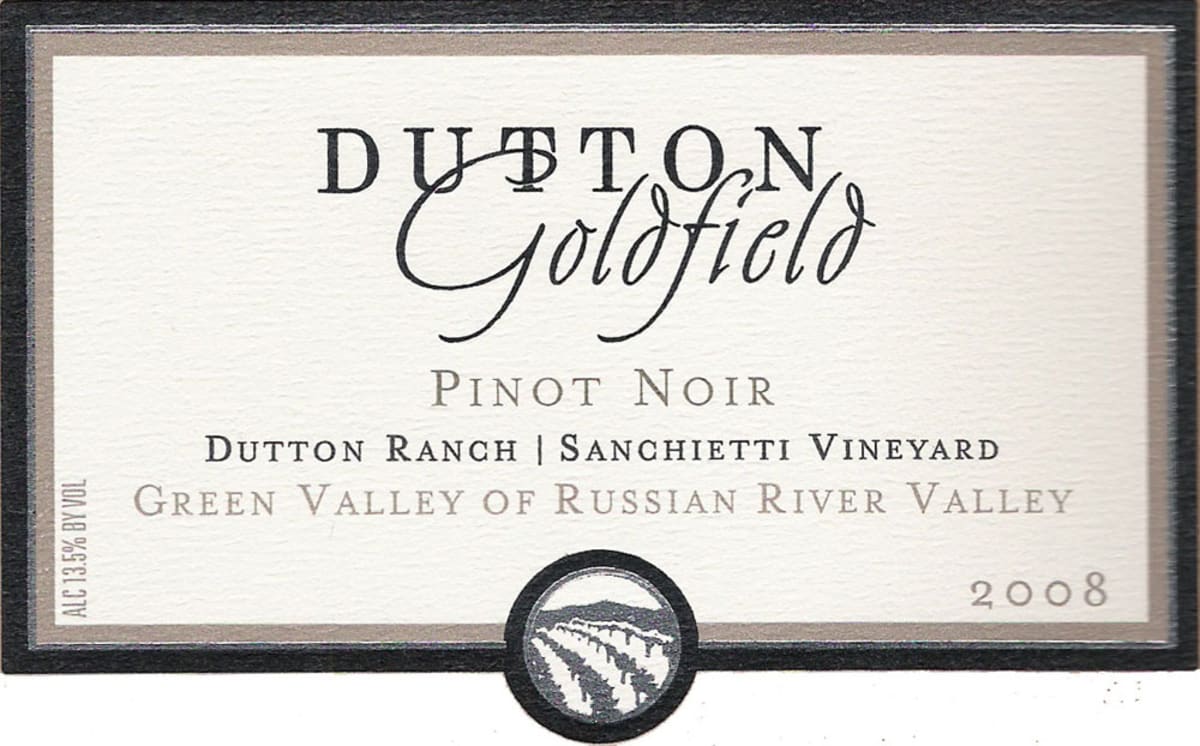 Dutton-Goldfield Sanchietti Vineyard Pinot Noir 2008 Front Label