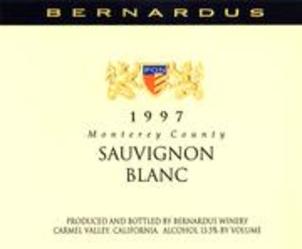 Bernardus Monterey County Sauvignon Blanc 1997 Front Label