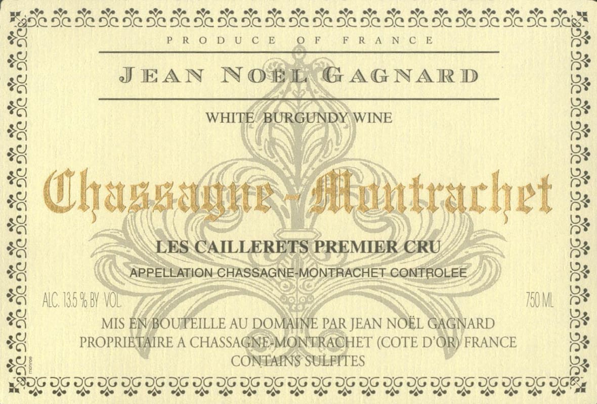 Jean-Noel Gagnard Chassagne-Montrachet Les Caillerets Premier Cru 2006 Front Label