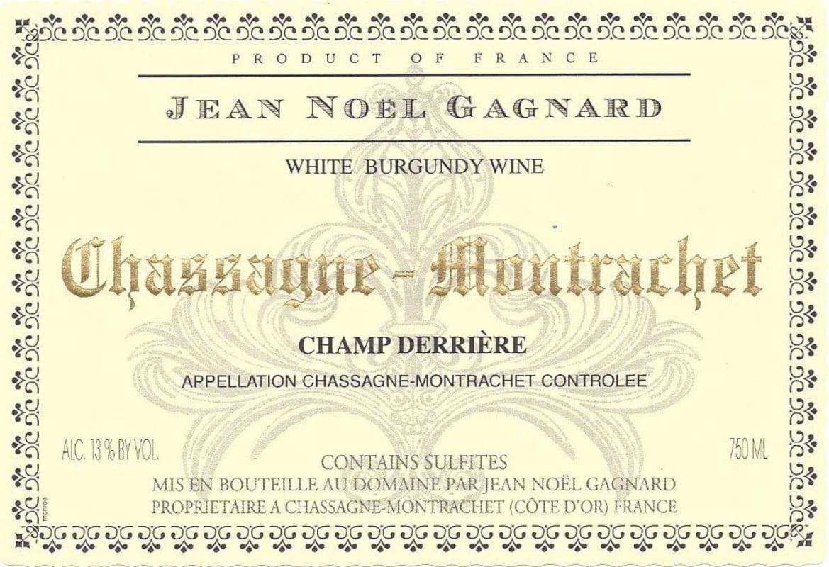 Jean-Noel Gagnard Chassagne-Montrachet Champ Derriere 2014 Front Label