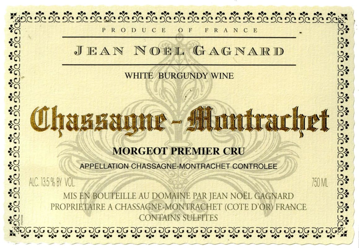 Jean-Noel Gagnard Chassagne-Montrachet Morgeot Premier Cru 2013 Front Label