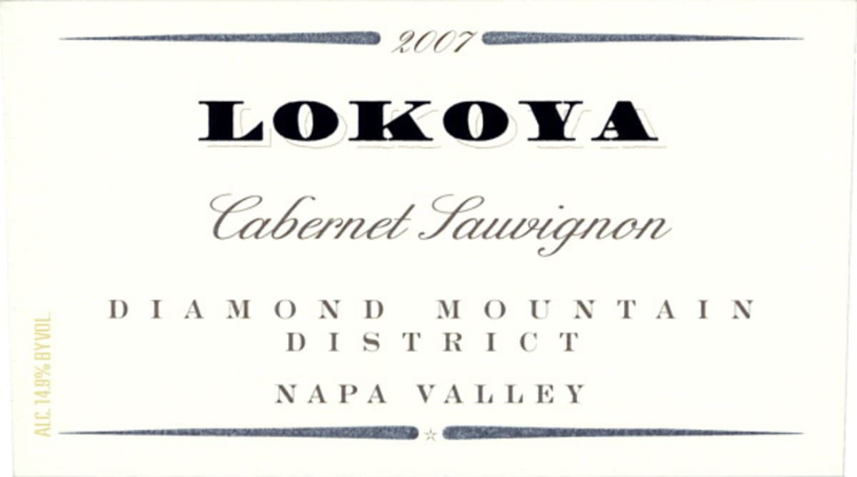 Lokoya Diamond Mountain Cabernet Sauvignon 2007 Front Label