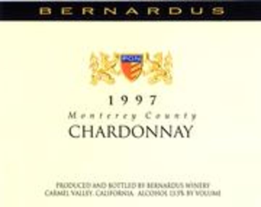 Bernardus Monterey County Chardonnay 1997 Front Label