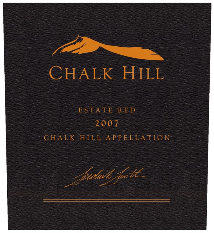 Chalk Hill Estate Red (375ML half-bottle) 2007 Front Label