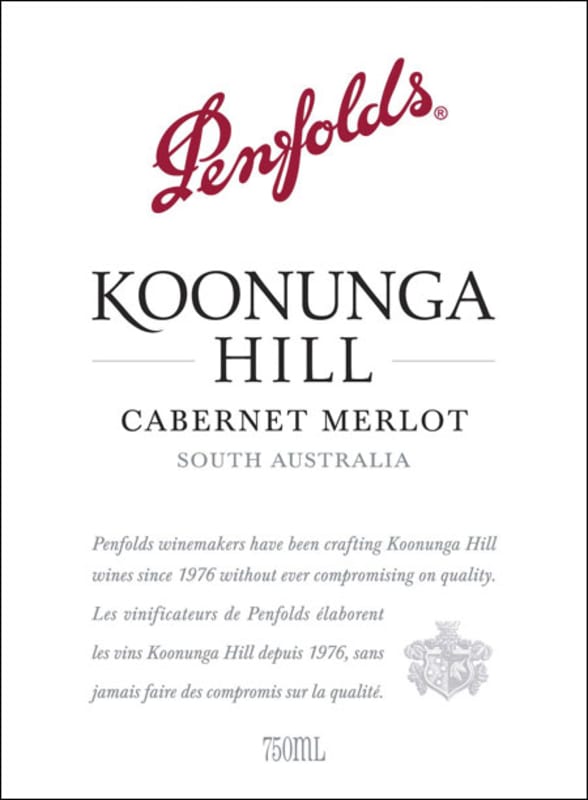 Penfolds Koonunga Hill Cabernet-Merlot 2009 Front Label
