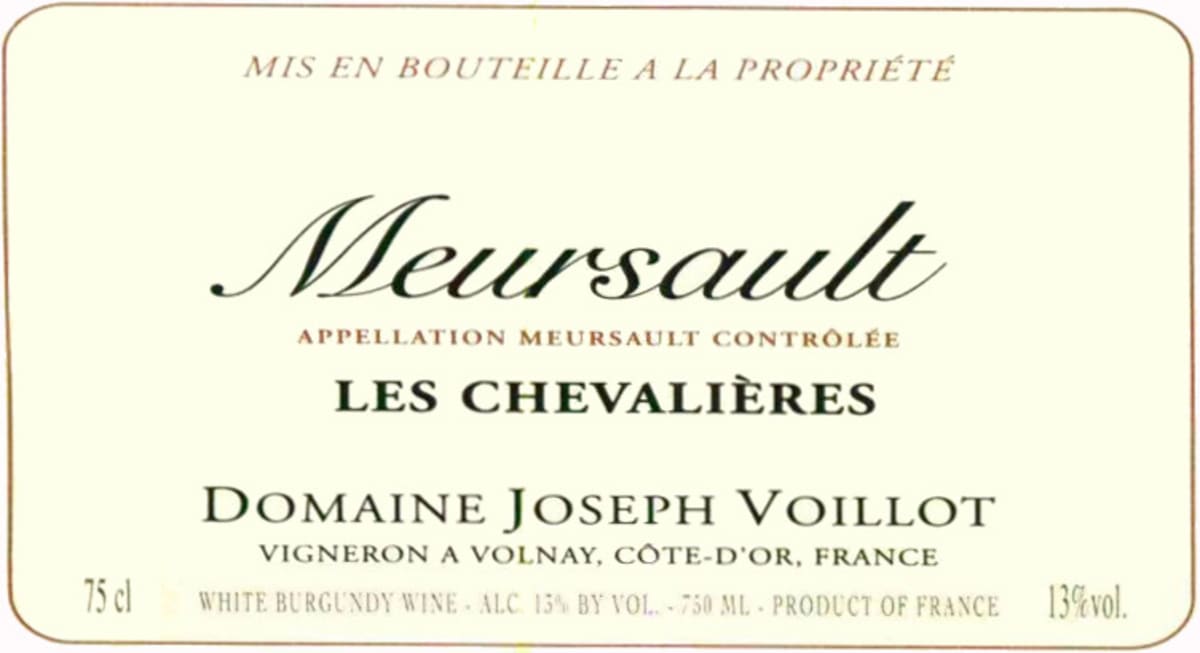 Domaine Joseph Voillot Meursault Les Chevalieres 2005 Front Label