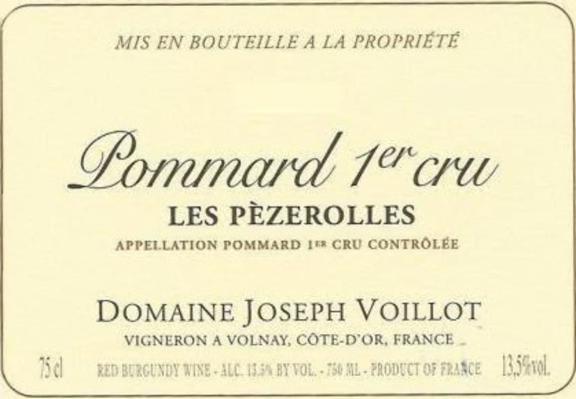 Domaine Joseph Voillot Pommard Les Pezerolles Premier Cru 2013 Front Label