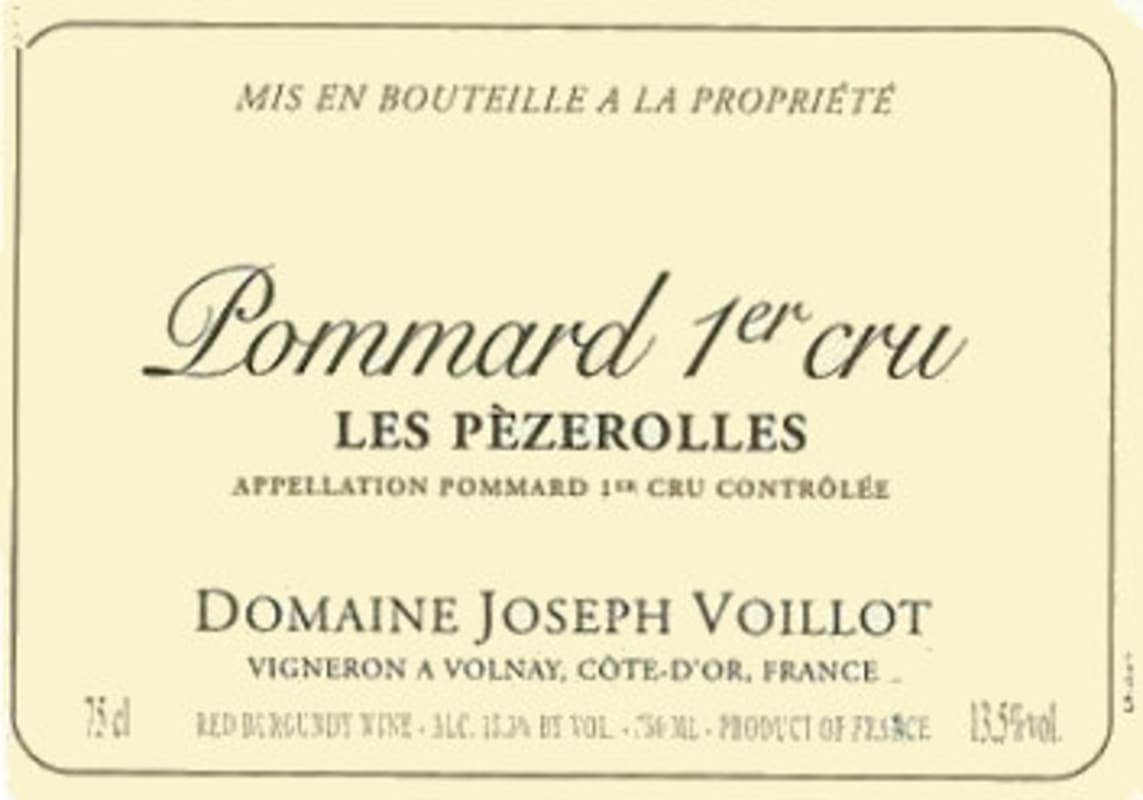 Domaine Joseph Voillot Pommard Les Pezerolles Premier Cru 2010 Front Label
