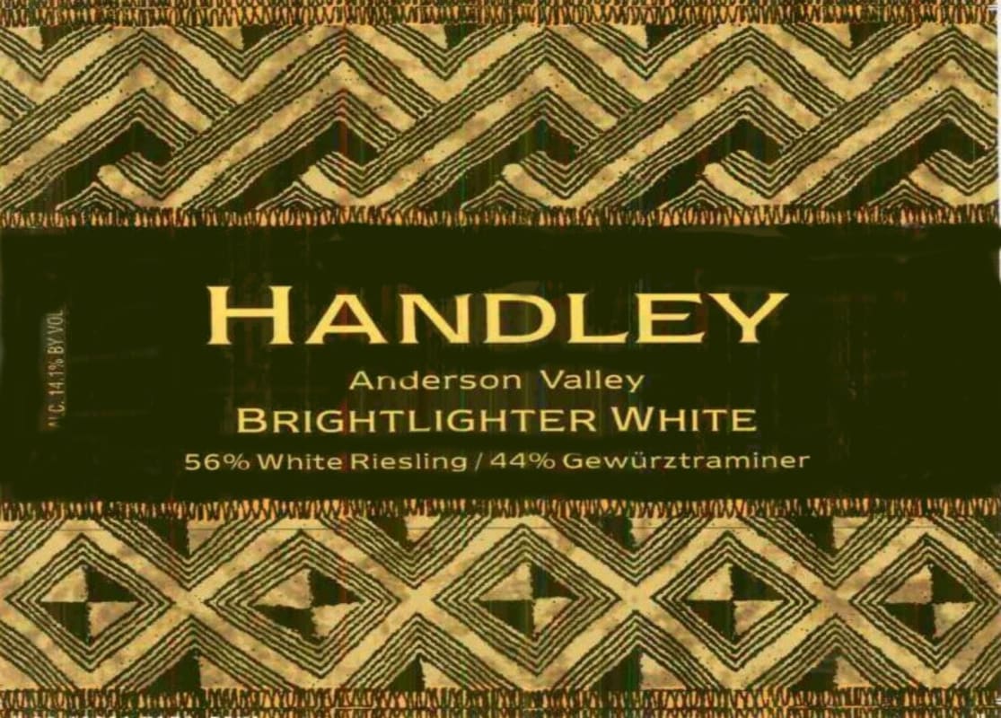 Handley Brightlighter White 2009 Front Label