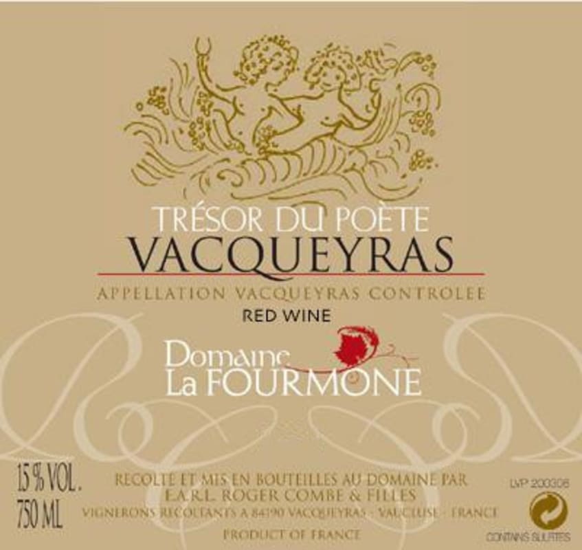 Domaine La Fourmone Vacqueyras Tresor du Poete 2005 Front Label
