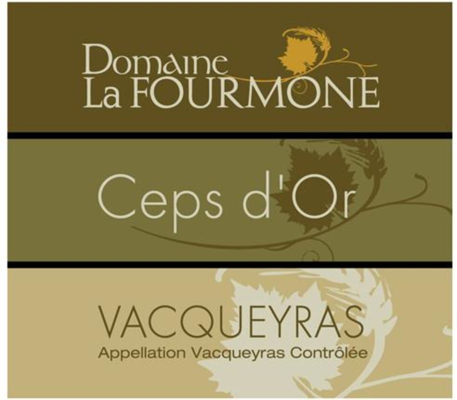 Domaine La Fourmone Vacqueyras Ceps d'Or 2015 Front Label