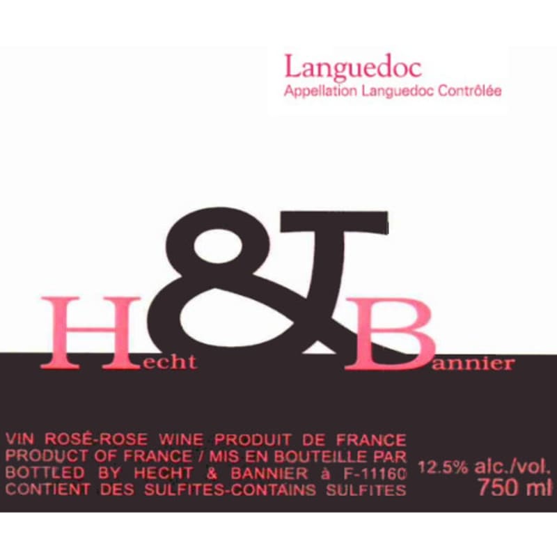 Hecht & Bannier Rose 2010 Front Label