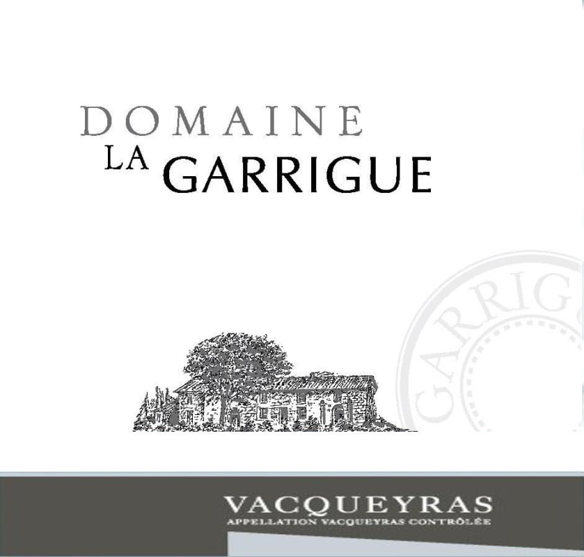 Domaine La Garrigue Vacqueyras Blanc 2014 Front Label