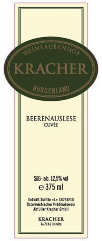 Kracher Cuvee Beerenauslese (375ML half-bottle) 2007 Front Label