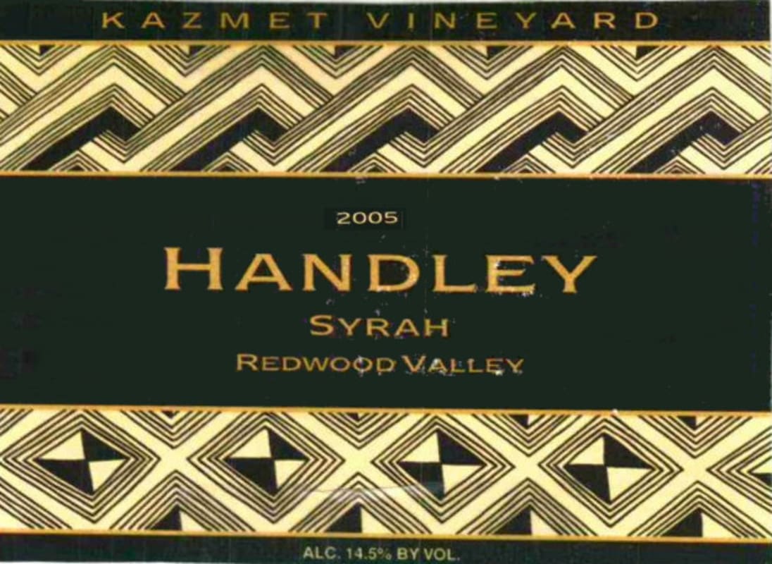Handley Kazmet Vineyard Syrah 2005 Front Label