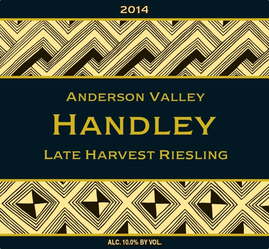 Handley Late Harvest Riesling 2014 Front Label