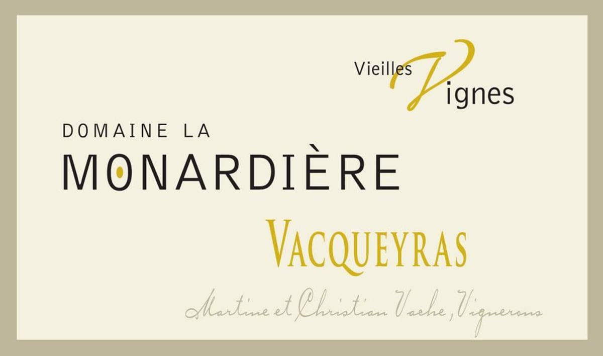 La Monardiere Vacqueyras Vieilles Vignes 2009 Front Label