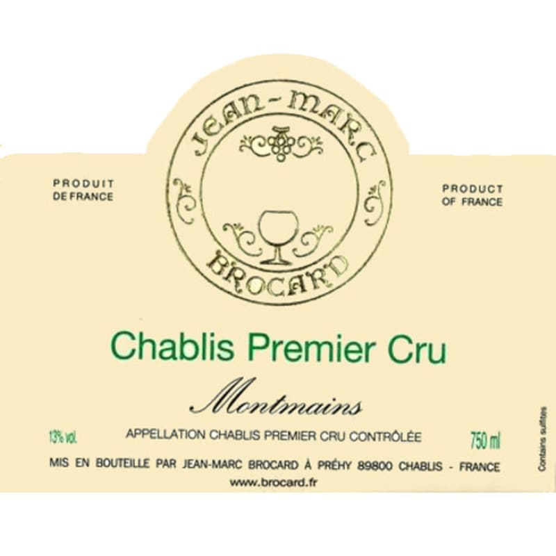 Brocard Chablis Montmains Premier Cru 2008 Front Label