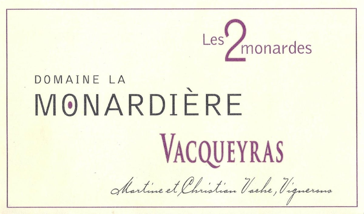 La Monardiere Vacqueyras Les 2 Monardes 2011 Front Label