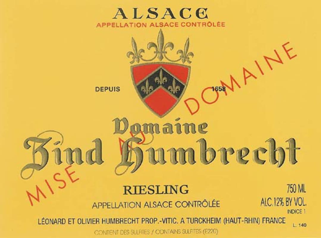 Zind-Humbrecht Riesling 2009 Front Label