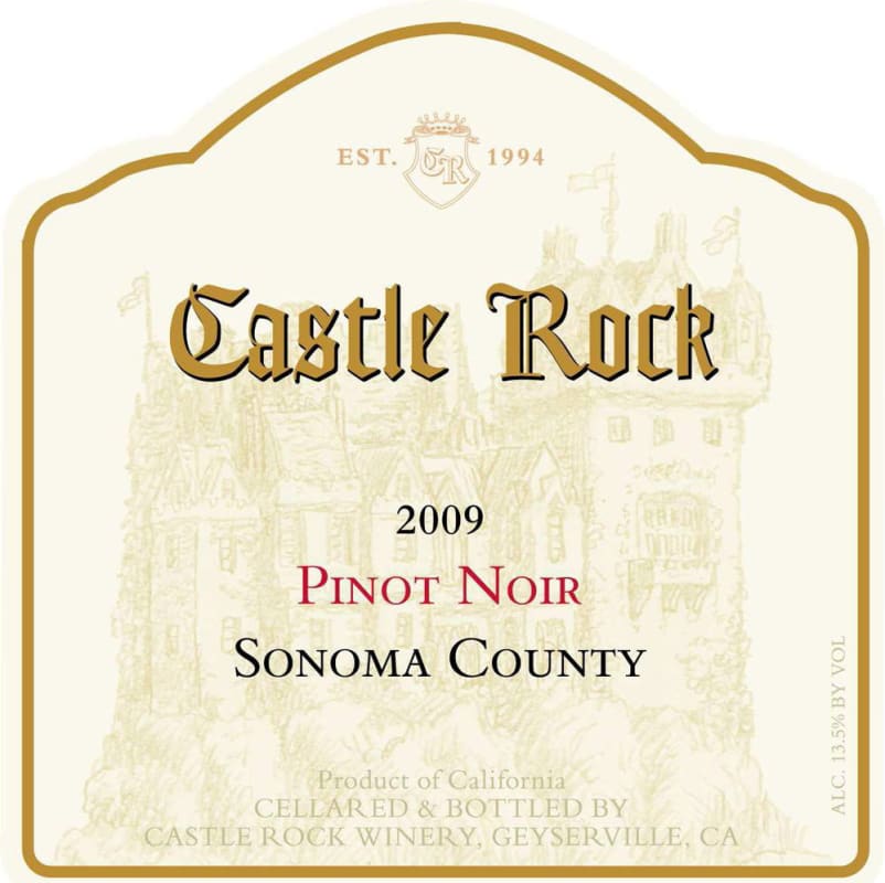 Castle Rock Sonoma Pinot Noir 2009 Front Label