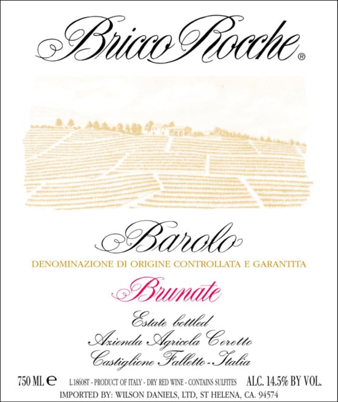 Ceretto Barolo Brunate 2006 Front Label