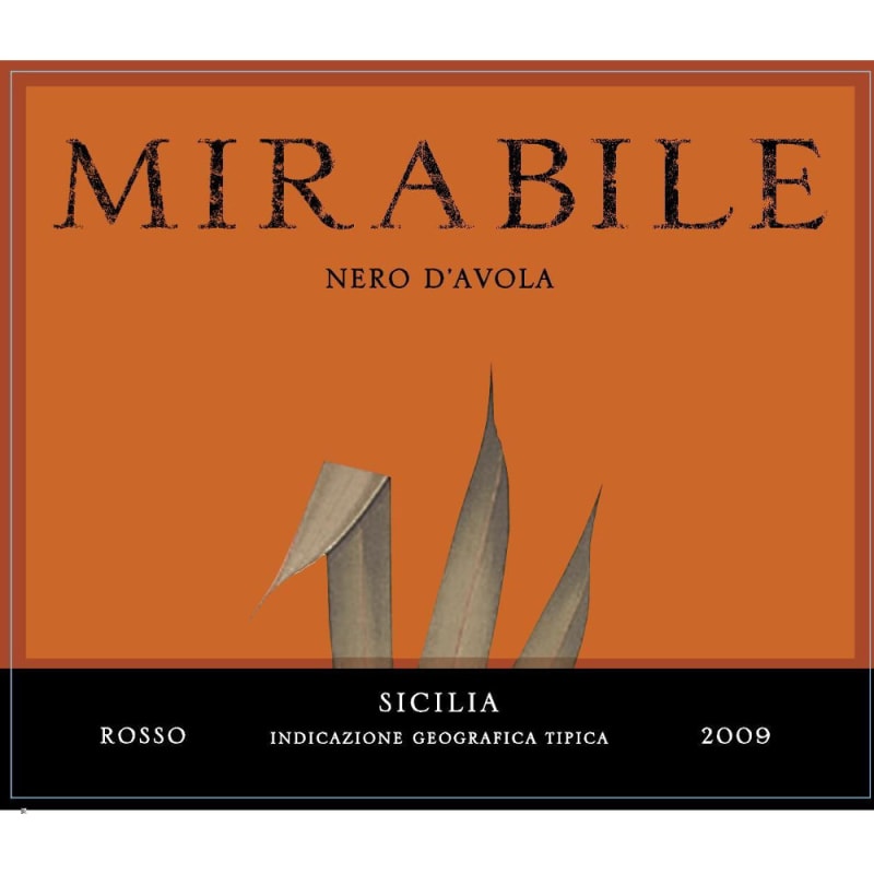 Mirabile Nero d'Avola 2009 Front Label