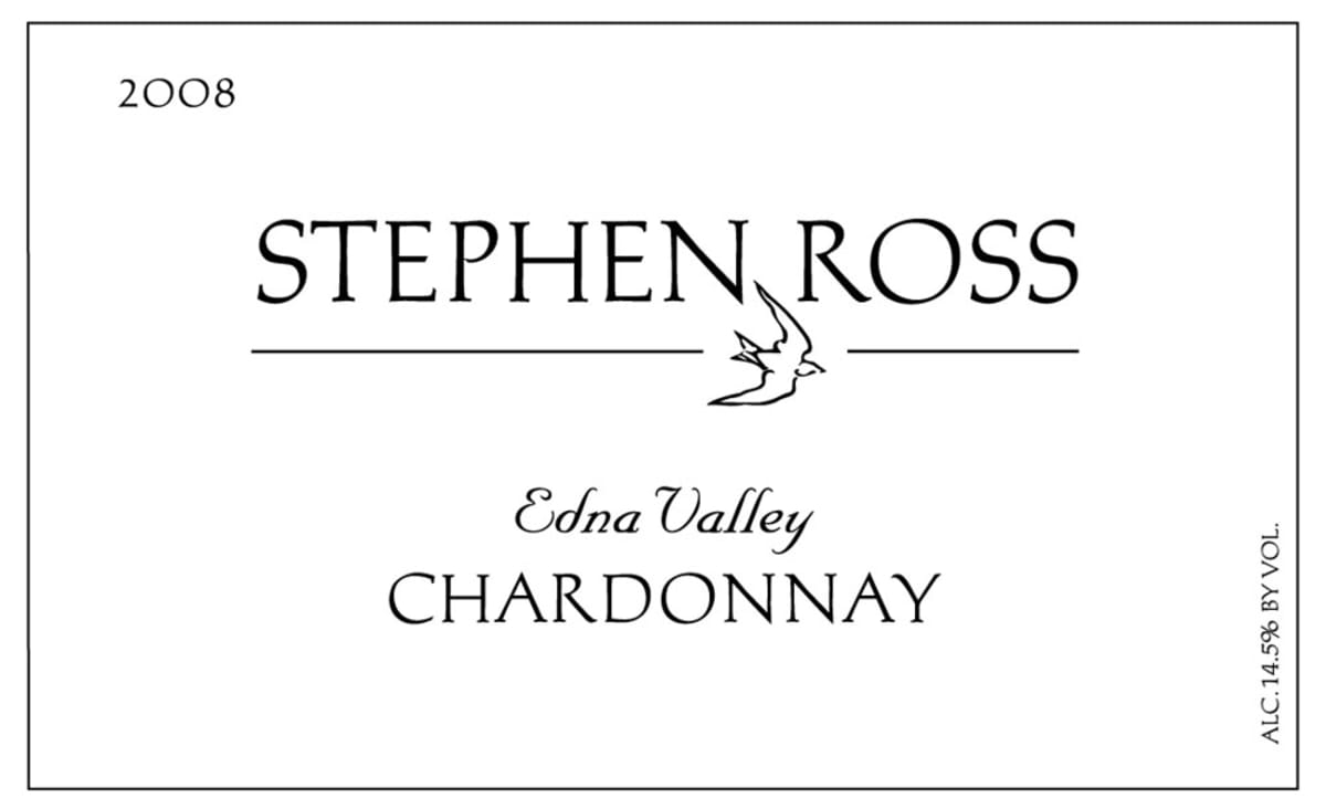Stephen Ross Edna Valley Chardonnay 2008 Front Label