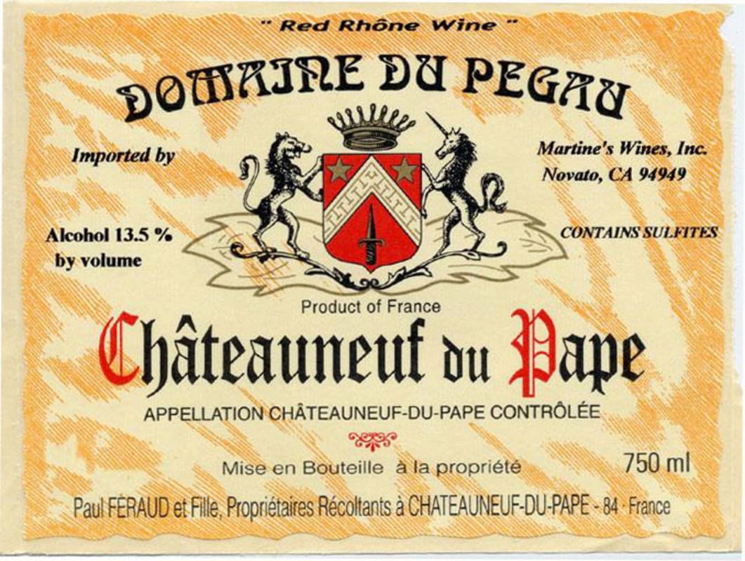 Domaine Pegau Chateauneuf-du-Pape Cuvee Laurence 2006 Front Label