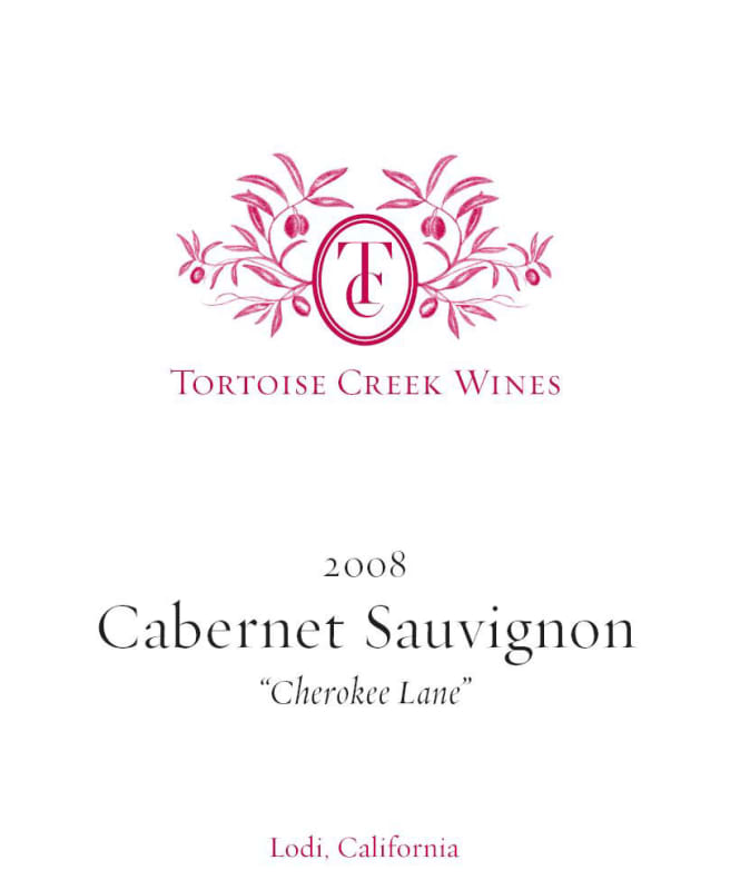 Tortoise Creek Cabernet Sauvignon 2008 Front Label